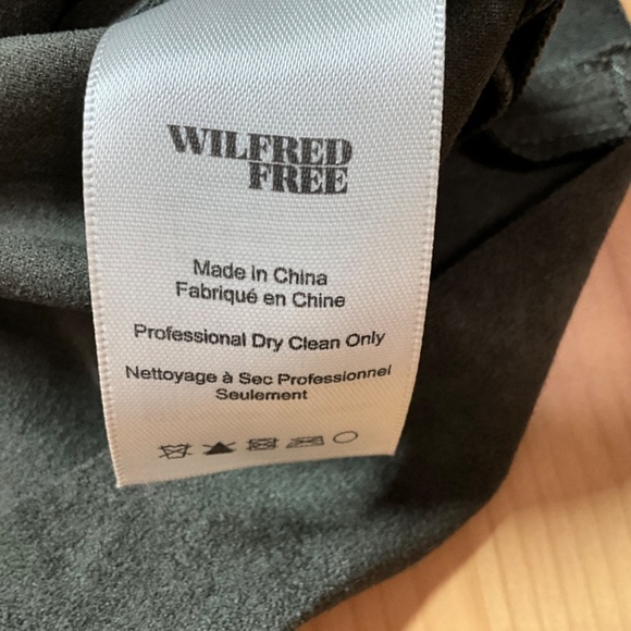 ARITZIA Wilfred Free Nori Faux Suede Mini Shift Dress in Olive w/ Pockets Sz XS - Picture 10 of 11